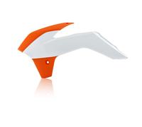 Acerbis Lati Radiateur 2x Orange/Blanc pour KTM 85 SX 19/16 (2013-2017)