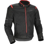 Acerbis Ramsey Vented 2.0 Mesh Blouson textile de moto, noir-rouge, taille L pour homme