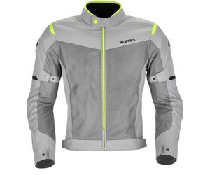 Acerbis Ramsey Vented 2.0, veste en textile L Gris Clair/Jaune Néon Gris Clair/Jaune Néon