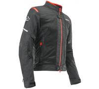 Acerbis Ramsey Vented Blouson textile de moto, noir/rouge, Taille S