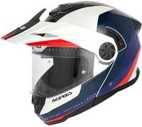Acerbis Rider, casque rabattable M Blanc/Bleu Foncé/Bleu/Rouge Blanc/Bleu Foncé/Bleu/Rouge