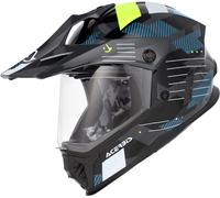 Acerbis Rider Graphic Casque d’enduro pour jeunes, noir/bleu/blanc, Taille Y/M (51/52)