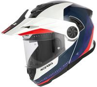 Acerbis Rider, casque rabattable L Blanc/Bleu Foncé/Bleu/Rouge Blanc/Bleu Foncé/Bleu/Rouge