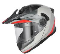 Acerbis Rider, casque rabattable XL Noir/Gris/Gris Clair/Rouge Noir/Gris/Gris Clair/Rouge