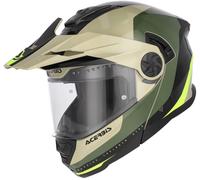 Acerbis Rider, casque rabattable XS Olive/Vert Foncé/Noir/Jaune Néon Olive/Vert Foncé/Noir/Jaune Néon