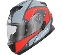 Acerbis Serel Graphic casque pliable, gris/rouge mat, XL (61)