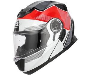 Acerbis Serel Logo Casque, Blanc/Rouge/Noir, Taille M (57/58)