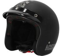 Acerbis Skodela Casque Jet, Noir/Argent, Taille XS (53/54)