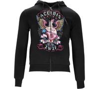 Acerbis SP Club, sweat à capuche zippé M Noir/Fuchsia/Bleu Clair Noir/Fuchsia/Bleu Clair