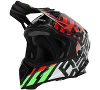 Acerbis Steel Carbon Casque de motocross, Noir/Vert/Rouge, Taille S (55/56)