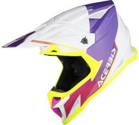 Acerbis T711, casque de motocross M Blanc/Mauve/Fuchsia/Jaune Néon Blanc/Mauve/Fuchsia/Jaune Néon