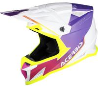 Acerbis T711, casque de motocross XXL Blanc/Mauve/Fuchsia/Jaune Néon Blanc/Mauve/Fuchsia/Jaune Néon