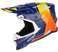 Acerbis T711 Graphic Casque de motocross, bleu/orange/blanc, Taille M (57/58)