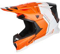 Acerbis T711 Graphic Casque de motocross, orange/blanc/noir, Taille M (57/58)
