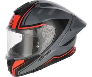 Acerbis Tarmak-X, casque intégral M Gris/Noir/Rouge Néon Gris/Noir/Rouge Néon