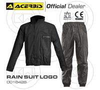 Acerbis Tuta Set Antipluie Kit Complet Imperméable Moto Scooter Touring Noir