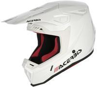 Acerbis Whoops Casque de motocross, Blanc/Rouge, Taille L (59/60)