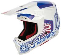 Acerbis Whoops Graphic Casque de motocross, Blanc/Bleu/Rouge, Taille XL (61/62)