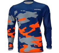 Acerbis X-Duro Winter, maillot L Bleu Foncé/Orange/Gris Bleu Foncé/Orange/Gris