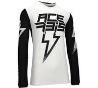 Acerbis X-Flex Blizzard Maillot de motocross, Blanc/Noir, Taille M