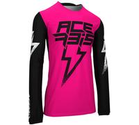 Acerbis X-Flex Blizzard Maillot de motocross, noir/rose, Taille XXL