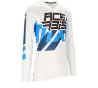 Acerbis X-Flex Three Maillot de motocross, Blanc/bleu, Taille XL