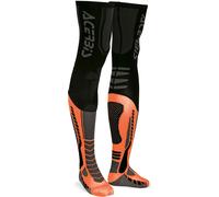 Acerbis X-Leg Pro chaussettes, noir/orange, L/XL