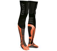 Acerbis X-Leg Pro Chaussettes, noir/orange, Taille L/XL