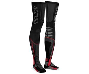 Acerbis X-Leg Pro Chaussettes, noir-rouge, taille 2XL pour homme