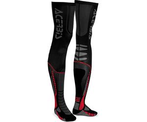 Acerbis X-Leg Pro, chaussettes S/M Noir/Rouge Noir/Rouge