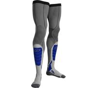 Acerbis X-Leg Vented Pro Chaussettes de genou de motocross, Gris/bleu, Taille XXL