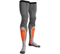 Acerbis X-Leg Vented Pro Chaussettes de genou de motocross, Gris/Orange, Taille XXL