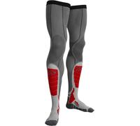 Acerbis X-Leg Vented Pro Chaussettes de genou de motocross, Gris/Rouge, Taille S/M