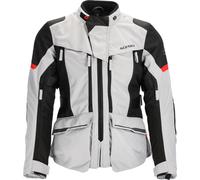 Acerbis X-Rover, veste textile imperméable pour femmes M Noir/Gris Clair/Rouge Noir/Gris Clair/Rouge