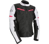 Acerbis X-Street Veste textile moto pour dames, noir/blanc/rose, Taille XL
