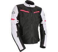 Acerbis X-Street Veste textile moto pour dames, noir/blanc/rose, Taille XS