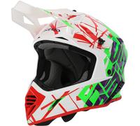 Acerbis X-Track 2024 Casque de motocross, Blanc/Vert/Rouge, Taille XXL (63/64)