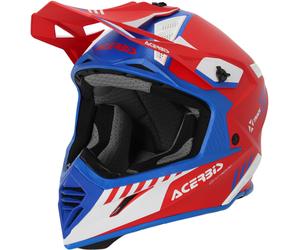 Acerbis X-Track Mips Casque de motocross, Rouge/Bleu, Taille S (55/56)