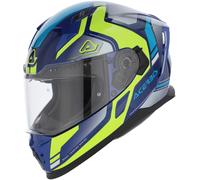 Acerbis X-Way Graphic Casque, bleu/jaune, Taille M (57/58)