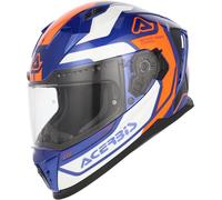 Acerbis X-Way Graphic Logo Casque, bleu/orange/blanc, Taille S (55/56)