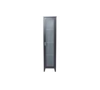 Acero Armoire vitrine 1 porte, 4 tablettes de rangement, noir.