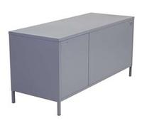 Meuble TV 3 Portes "Acero" 120cm Gris Clair