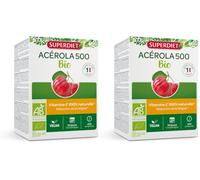 Acérola 500 BIO- Concentration Vitamine C-Fatigue-Comprimés à croquer (Lot de 2)