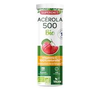 Acérola 500 BIO - Concentration Vitamine C naturelle-Fatigue-Comprimés | Cure de 12 comprimés à croquer - Format voyage - Energie, vitalité - Goût fruité - Fabrication française - Vegan - Superdiet