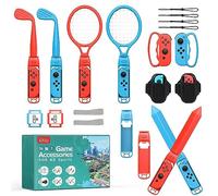 Aceshop 14 en 1 Kit d'accessoires compatible avec Switch Sport / Nintendo Switch OLED Switch Sport Accessoire Attache de dragonne de boule de Bowling d'épée de Golf de Tennis Pack de sports Switch
