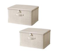 ACESOME Boîte avec Serrure, Boîte Pharmacie, boite de Rangement avec Couvercle, Rangement Medicament Rangement pour les vêtements, les friandises, les jouets, etc (30 x 20 x 14 cm, 2)