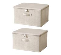 ACESOME Boîte avec Serrure, Boîte Pharmacie, boite de Rangement avec Couvercle, Rangement Medicament Rangement pour les vêtements, les friandises, les jouets, etc (38 x 25 x 16 cm, 2)