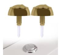 ACESOME Lot de 2 boutons de chasse d'eau, ABS pour Siamp pour Optima 49 WC, bouton poussoir de chasse d'eau, bouton poussoir double flush, pour Twyford Vitra (doré)