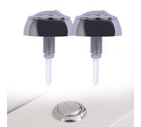 ACESOME Lot de 2 boutons de chasse d'eau, ABS pour Siamp pour Optima 49 WC, bouton poussoir de chasse d'eau, bouton poussoir double flush, pour Twyford Vitra (argent)