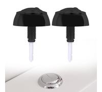 ACESOME Lot de 2 boutons de chasse d'eau, ABS pour Siamp pour Optima 49 WC, bouton poussoir de chasse d'eau, bouton poussoir double flush, pour Twyford Vitra (noir)